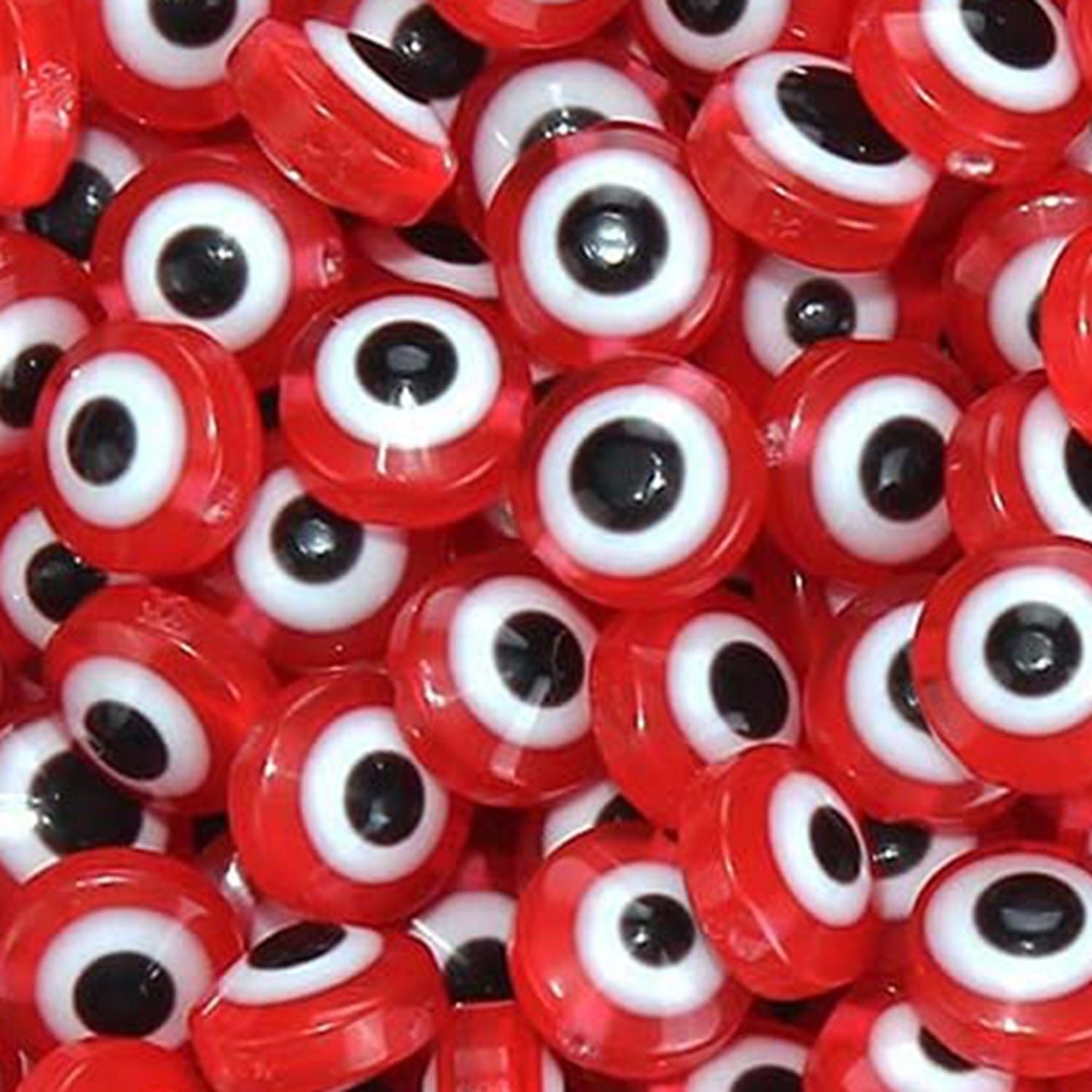 Venta al por mayor 6*2,5 MM 1000 unids/pack cuentas separadoras de resina de ojo de diablo