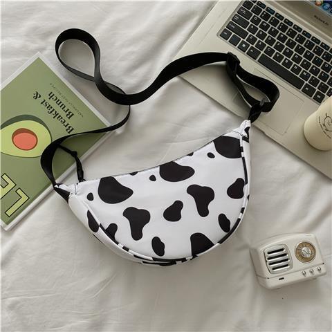 Wholesale Oxford Cloth Leopard Cow Pattern Messenger Bag