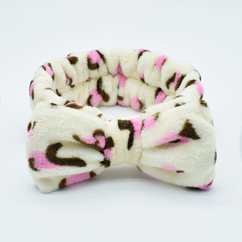 Wholesale Plush Leopard Fabric Headband