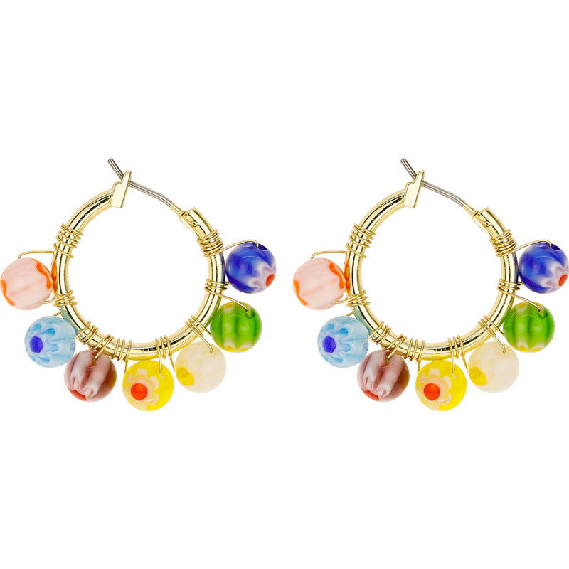 Wholesale Korean Candy Color Alloy Earrings