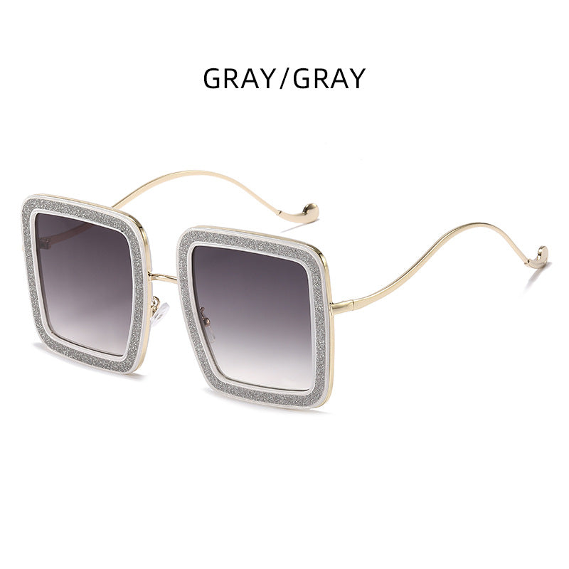 Wholesale Flash Square Box Diamond Sunglasses AC