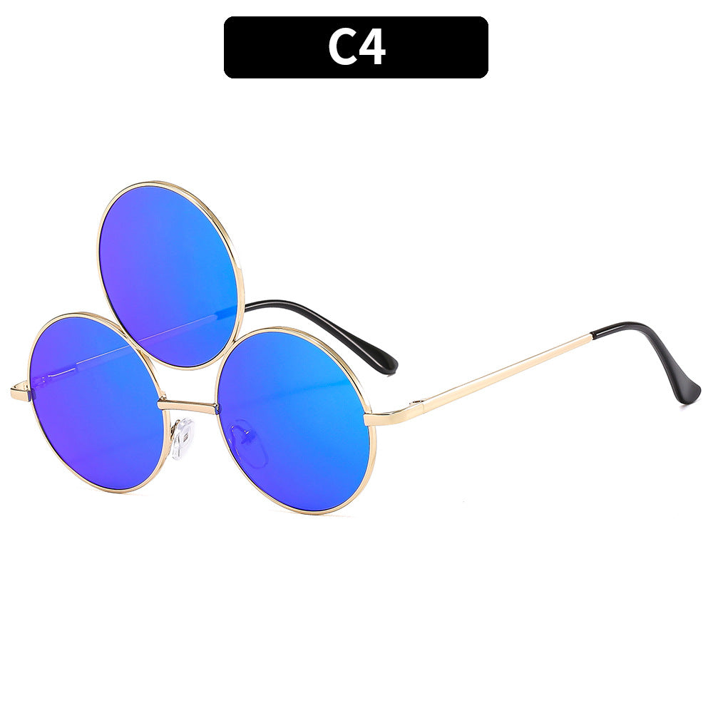 Wholesale Hip Hop Three Circles Sunglasses AC