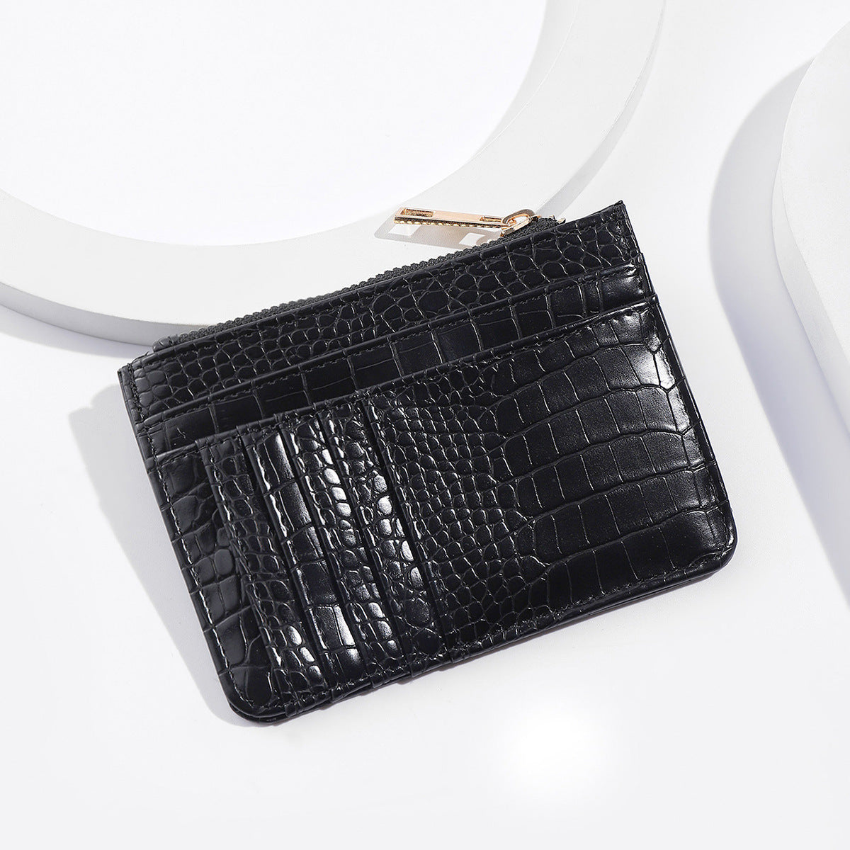 Titular de la tarjeta de patrón de piedra de PU al por mayor