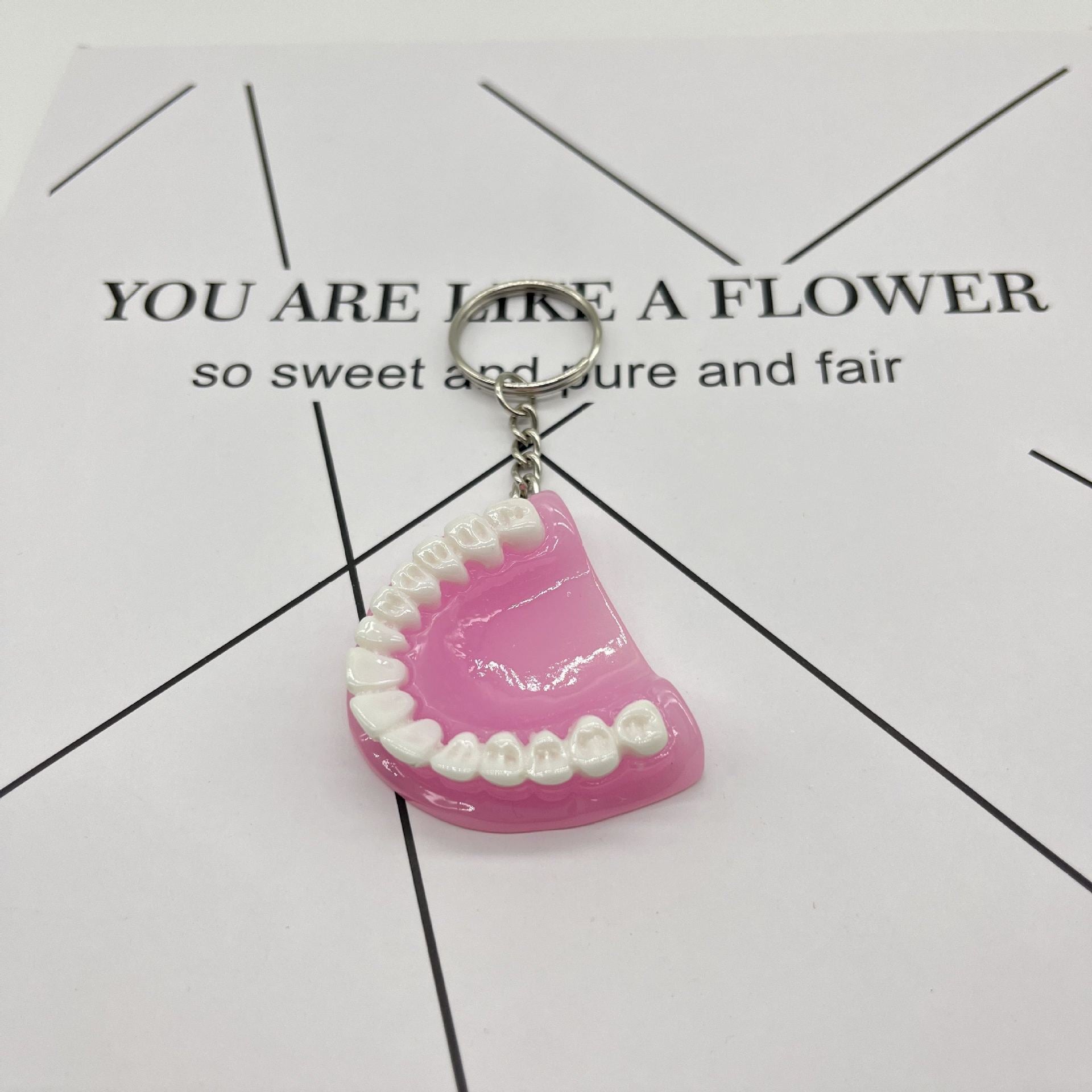 Wholesale Resin Teeth Creative Key Chains
