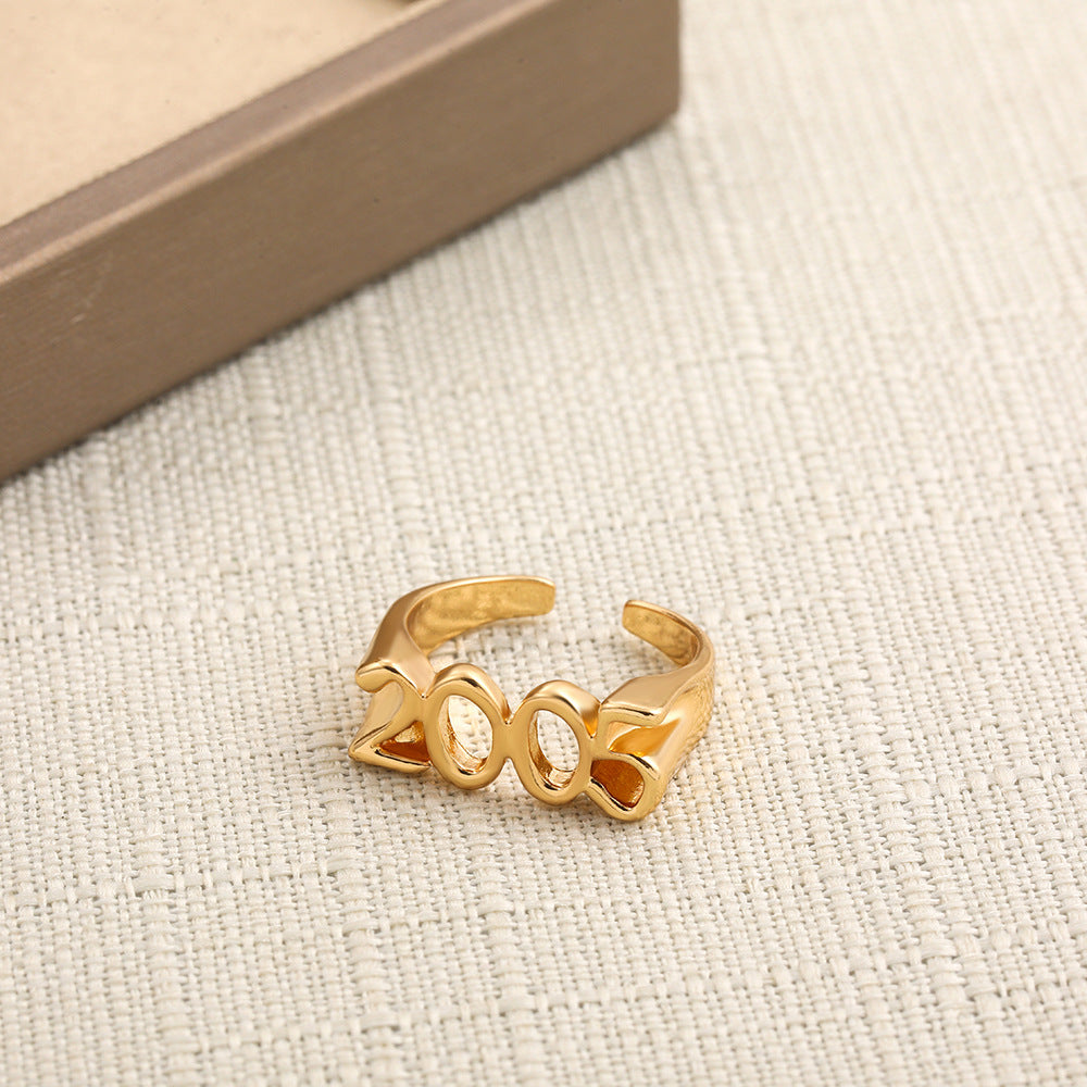 Wholesale Digital Year Alloy Rings