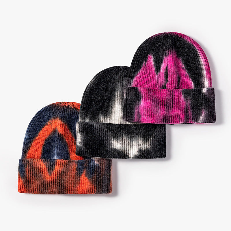 Wholesale Tie-dyed Knitted Cotton Wool Hat