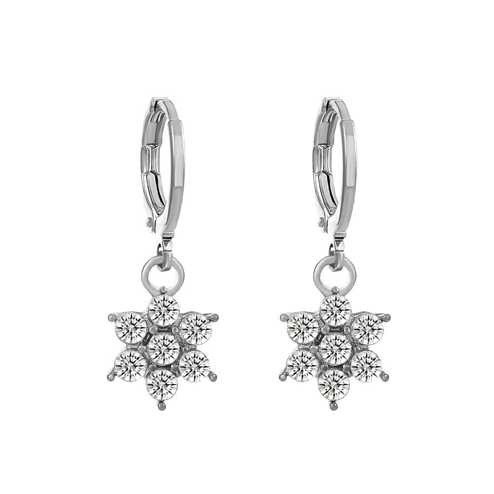 Wholesale Metal Geometric Alphabet Heart Alloy Earrings