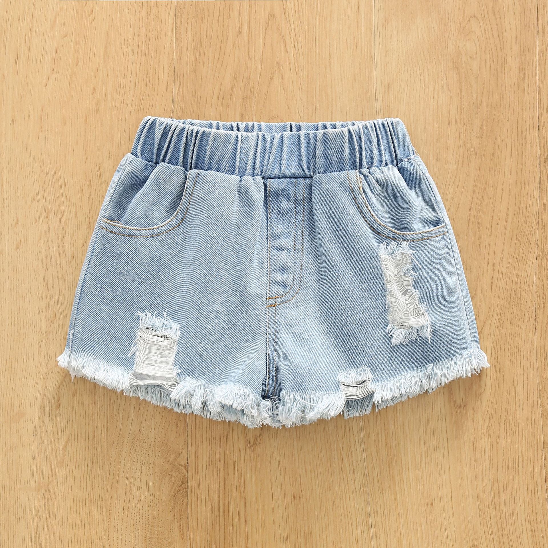 Venta al por mayor de ropa de bebé de algodón con estampado de verano para niñas, juego de dos