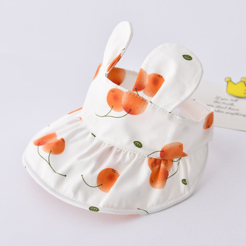 Wholesale Cotton Summer Thin Children's Large Brim Empty Top Sun Visor Hat