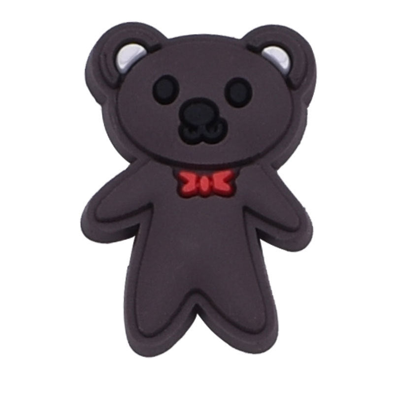 Wholesale 100PCS PVC Cartoon Denim Milk Cow Pattern DIY Shoe Buckle