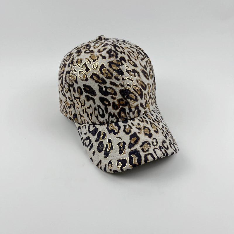 Wholesale Cotton Foil Stamping Leopard Curved Brim Baseball Cap