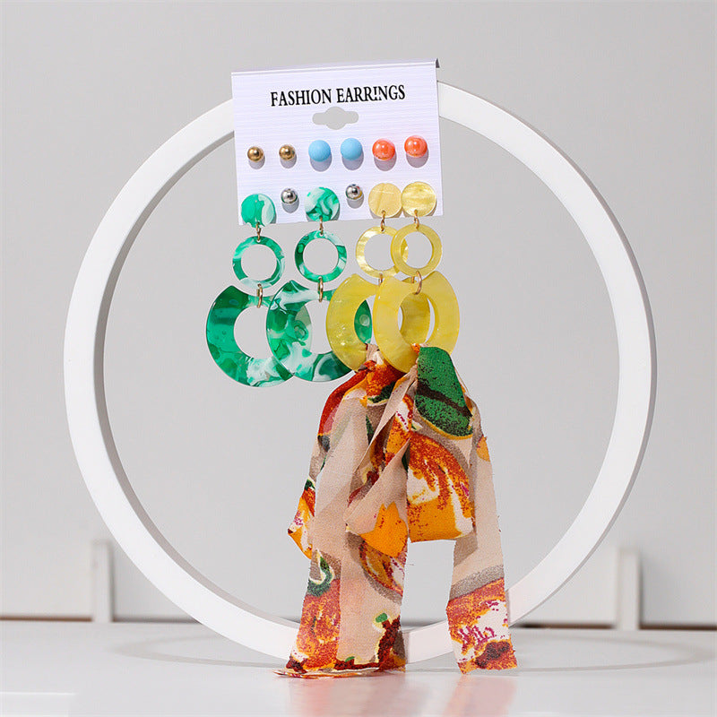 Conjunto de aretes de acrílico de color caramelo de joyería al por mayor