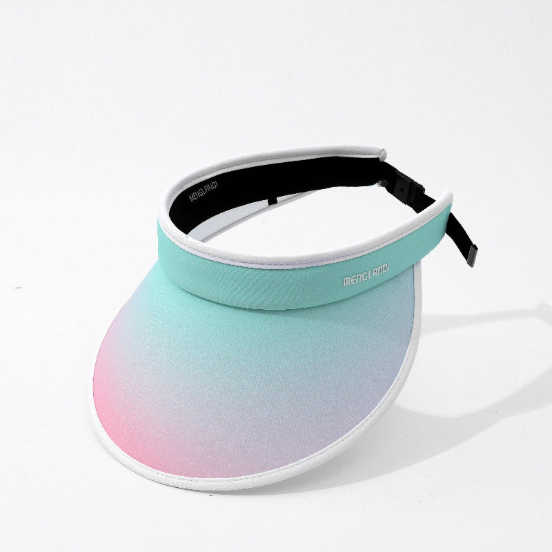 Visor de cinta de gradiente de algodón para niños al por mayor Sombrero vacío