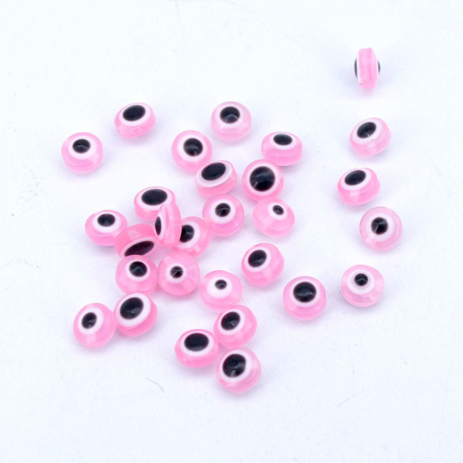Venta al por mayor 6*2,5 MM 1000 unids/pack cuentas separadoras de resina de ojo de diablo
