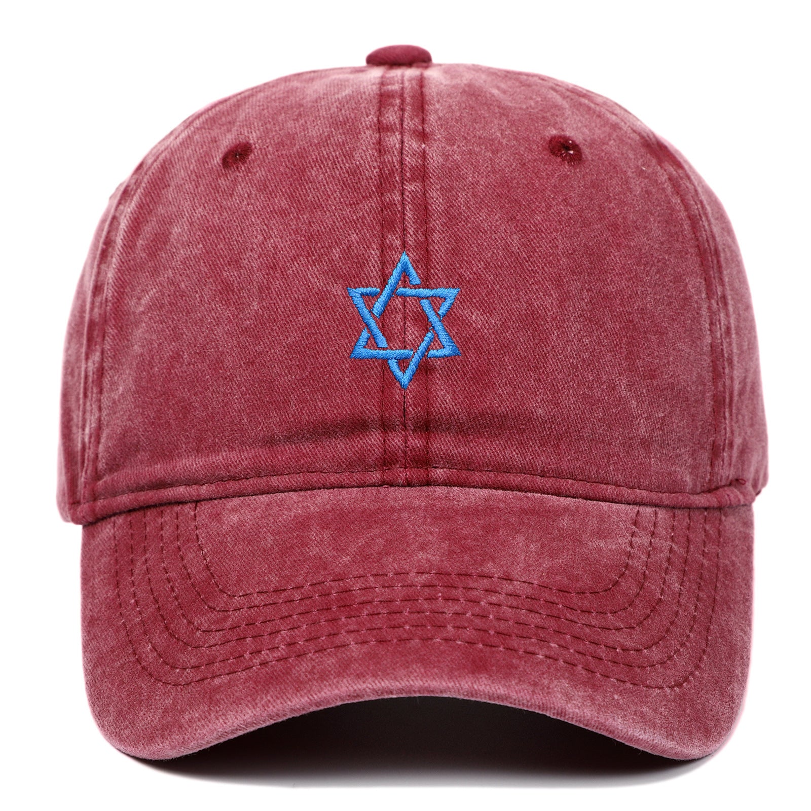 Wholesale of Five Pointed Star Embroidered Cotton Baseball Caps