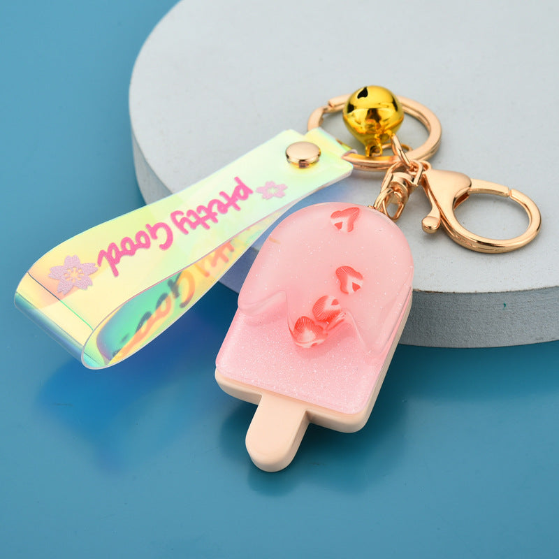 Wholesale Lighted Fruit Ice Cream Resin Keychains