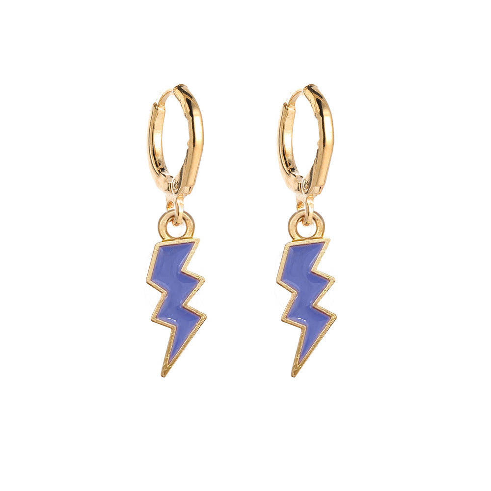 Wholesale Color Lightning Alloy Earrings
