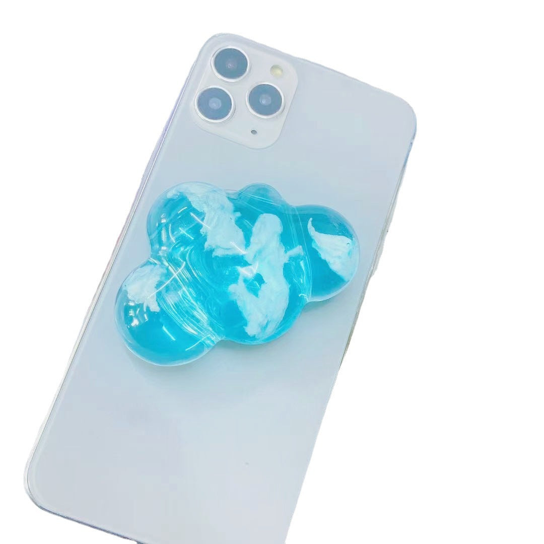 Titular de Airbag de teléfono móvil de nube estéreo transparente degradado al por mayor