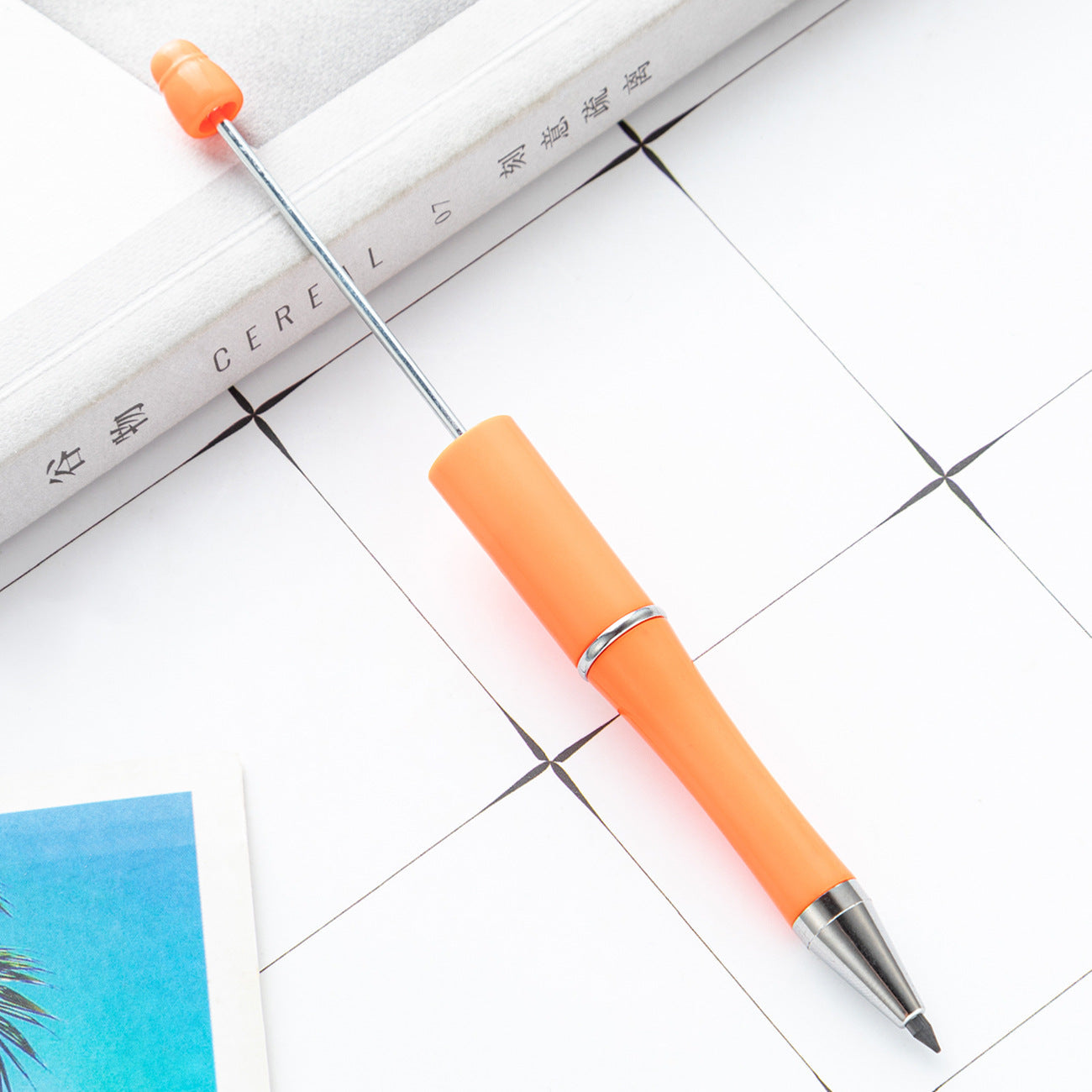 Wholesale 100pcs Plastic Beaded Pencil No Sharpening No Ink Continuous Writing Pencil