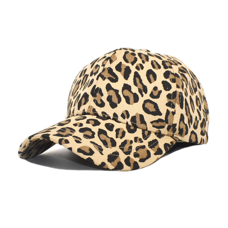 Wholesale Polyester Leopard-print Curved Brim Baseball Cap