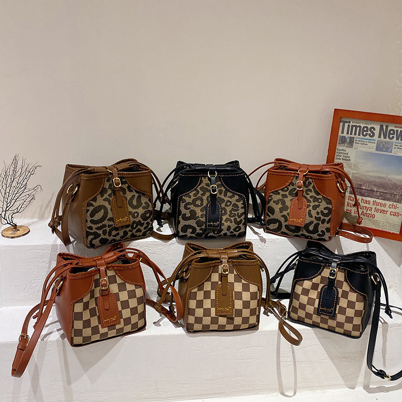 Venta al por mayor PU Tiger Bag Bucket Bag hecho a mano Diy Material Bag