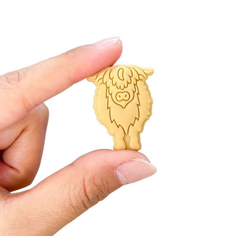 Venta al por mayor 10 piezas de cuentas de silicona de vaca