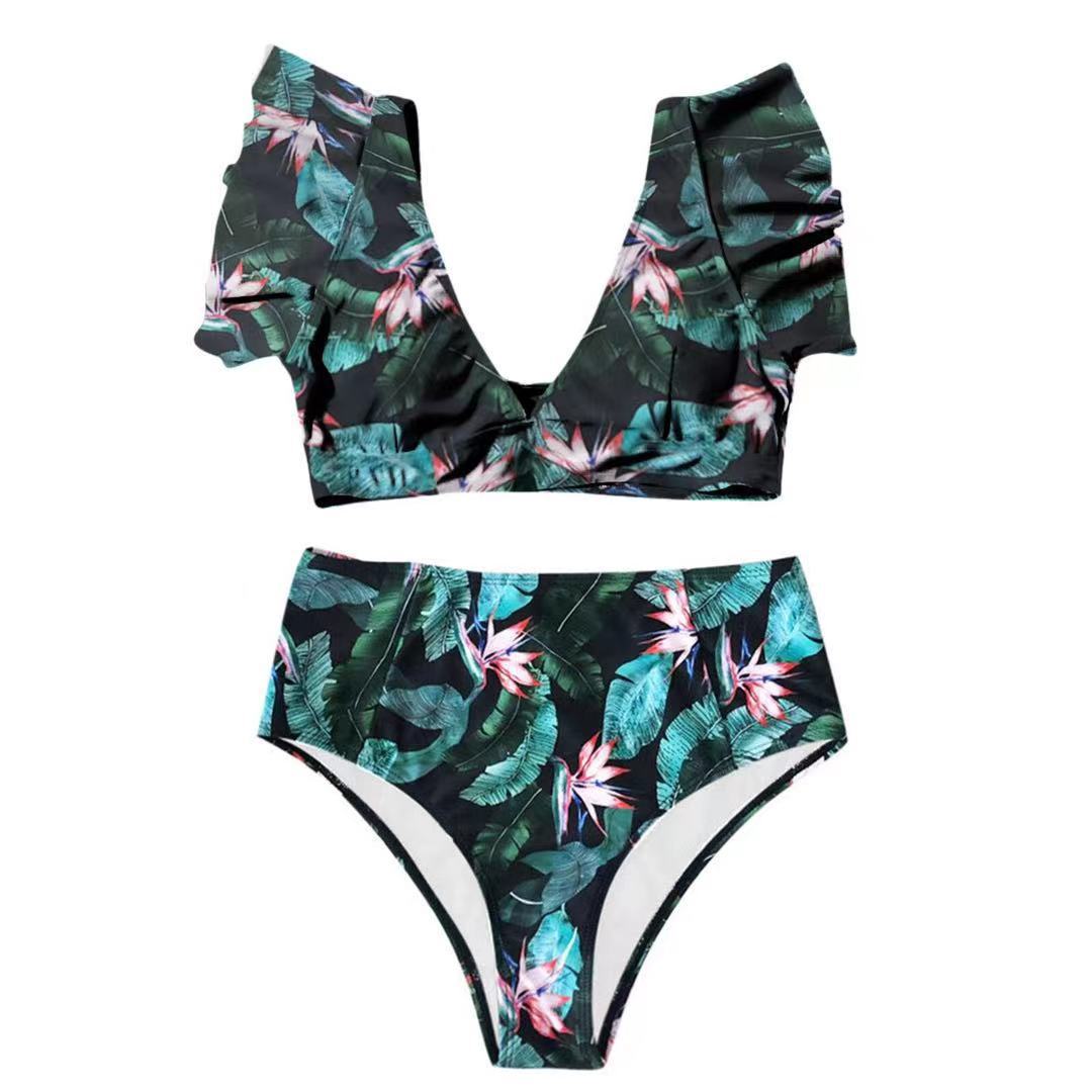 Wholesale Sexy Solid Color Split Polyester Swimwear