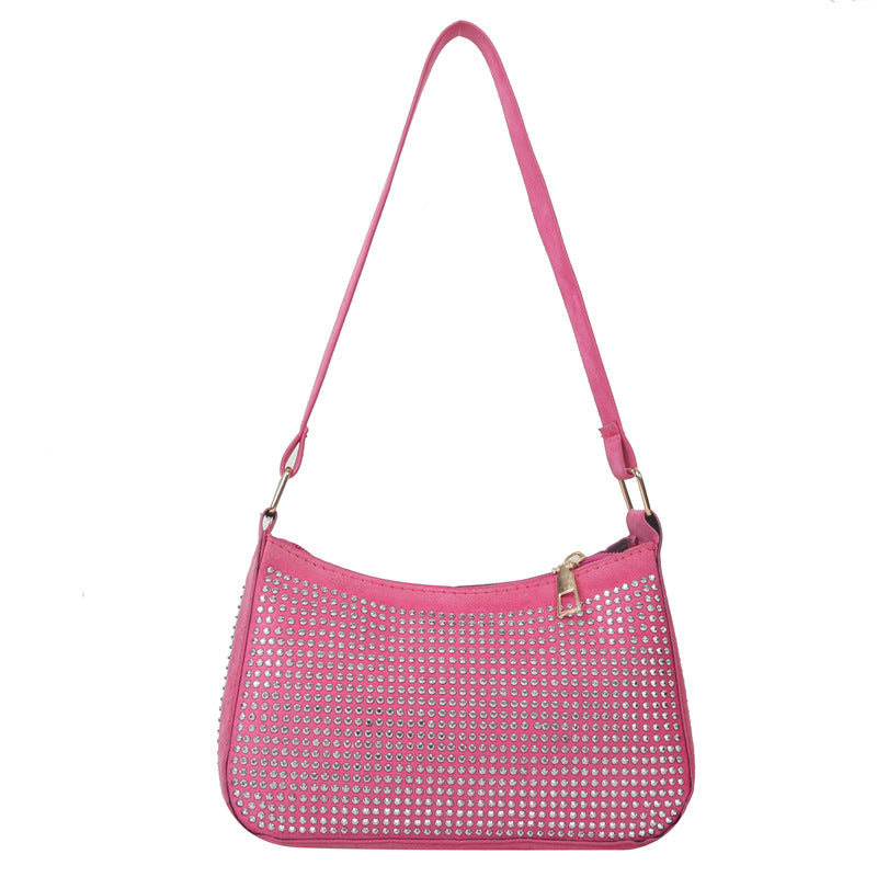 Bolso de hombro de diamantes con PU al por mayor PU