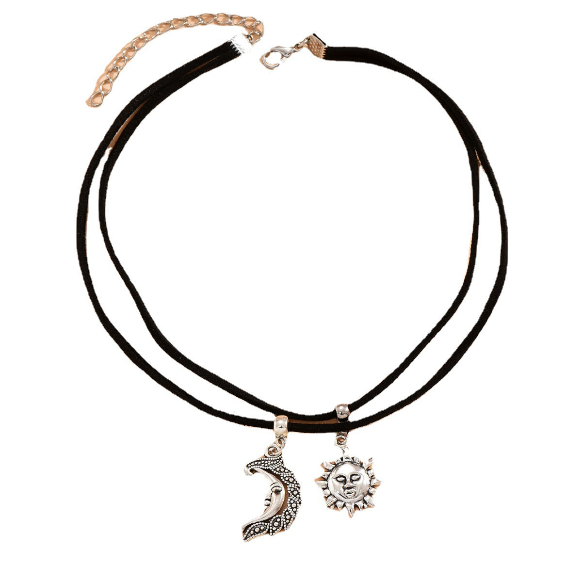 Wholesale Sun Moon Pendant Alloy Necklace