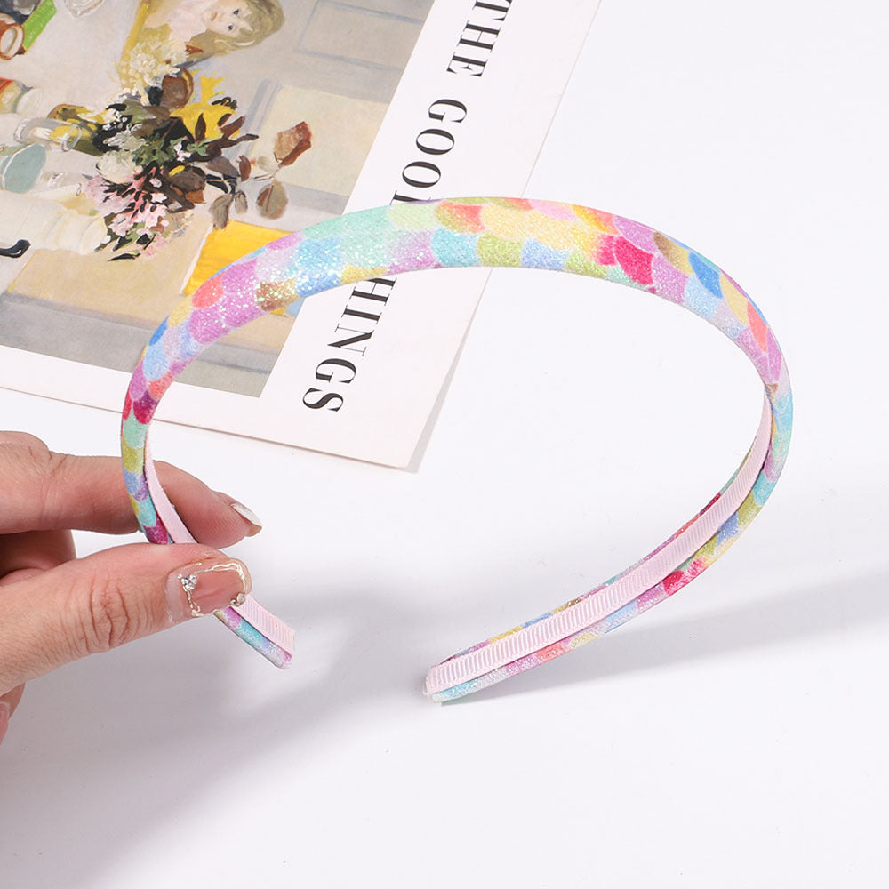 Wholesale Glitter Gradient Color Kids Cloth Headband