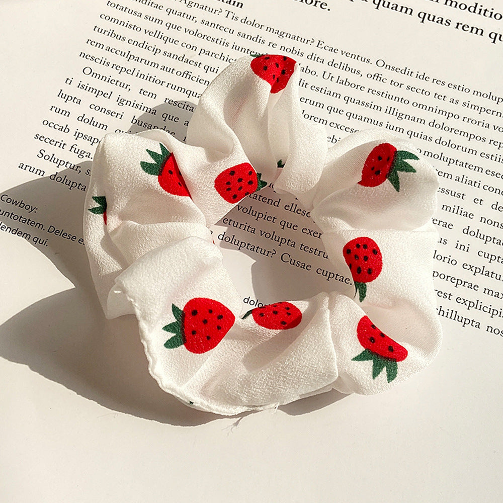 Wholesale Fruit Pattern Fabric Hair Scrunchies