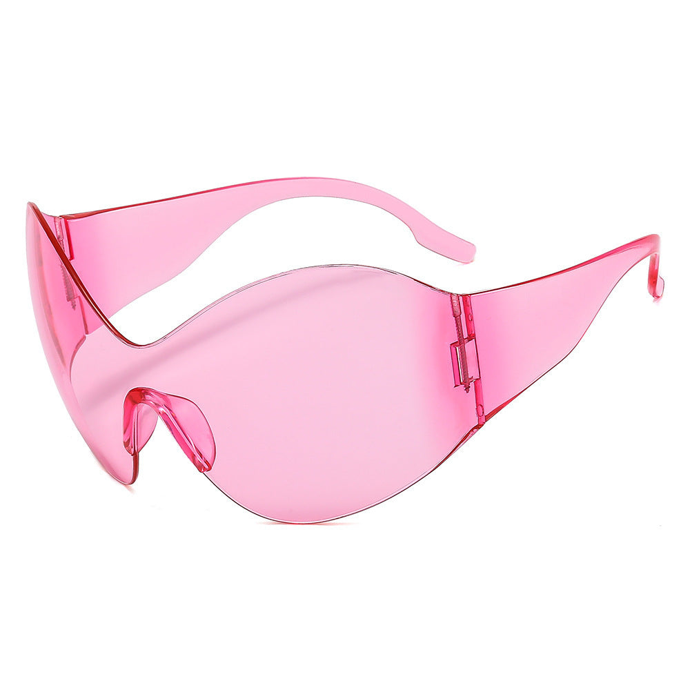 Wholesale Y2K Future Technology Sense Frame Siamese PC Sunglasses