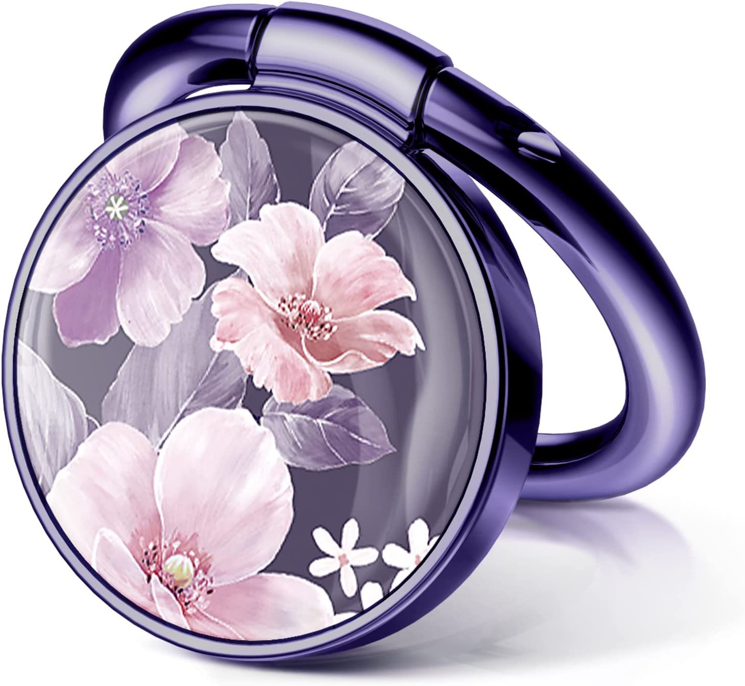 Soporte de teléfono móvil de flor pequeña con hebilla de anillo de metal al por mayor