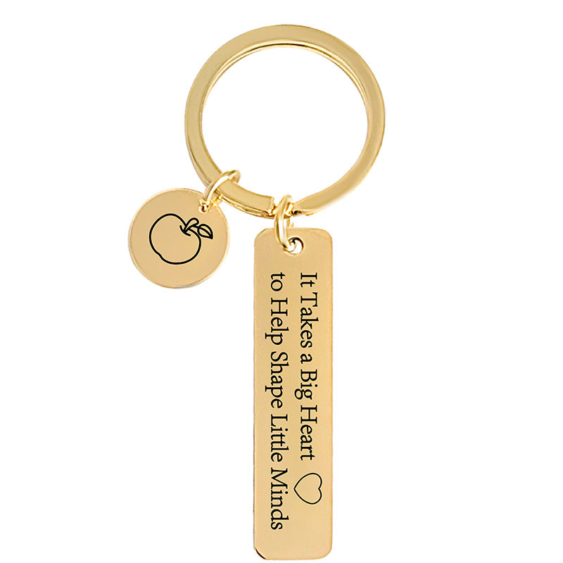 Wholesale Teacher's Day Graduation Season Gift Lettering Metal Keychain