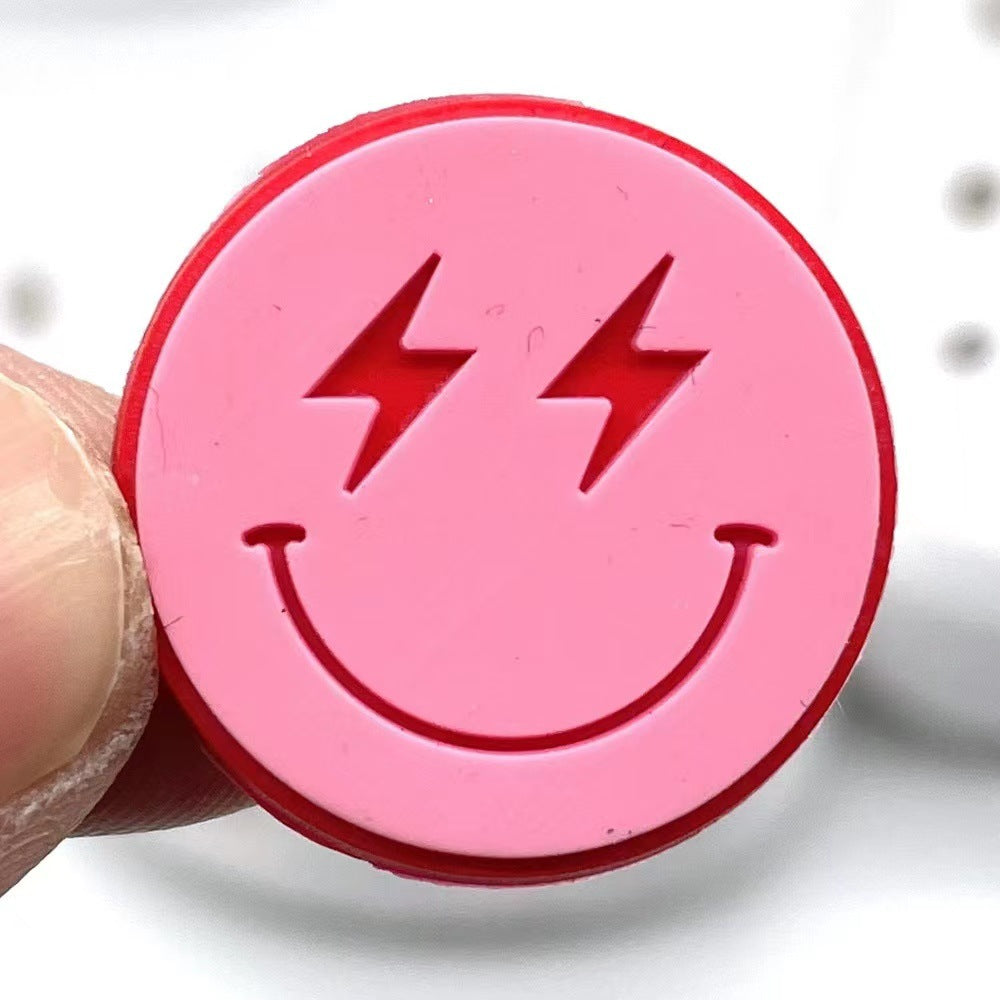 Wholesale 100PCS Cartoon Pink DIY Silicone Shoe Buckle