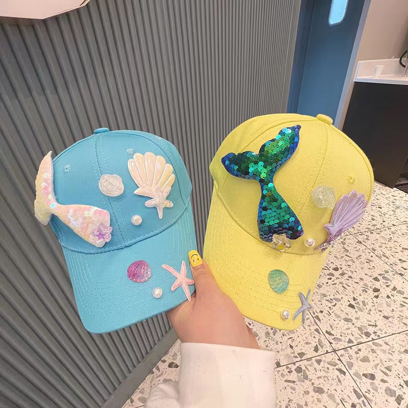 Wholesale Kids Cotton Mermaid Tail Baseball Cap