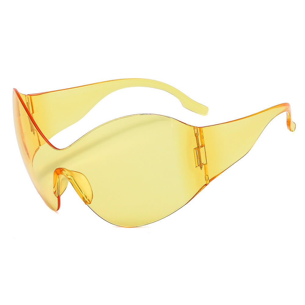 Wholesale Y2K Future Technology Sense Frame Siamese PC Sunglasses