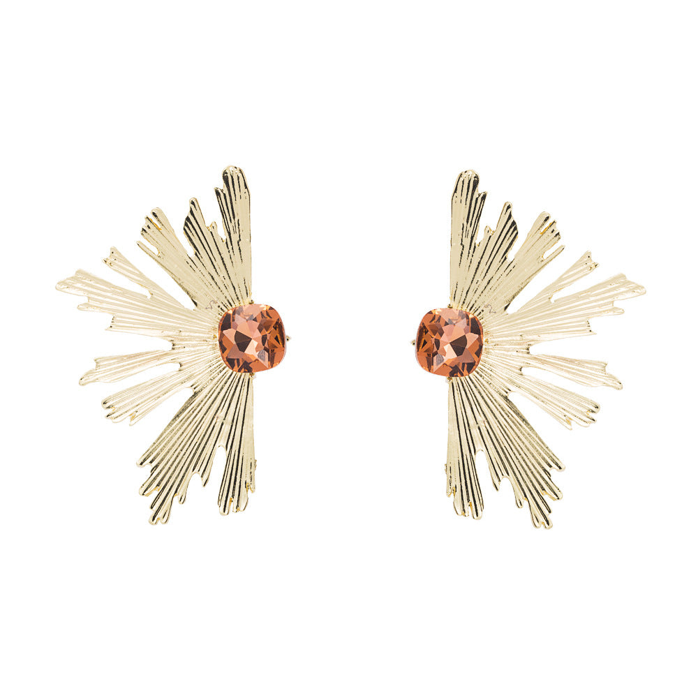 Aretes De Aleación Con Tachuelas De Diamantes De Múltiples Capas al por mayor