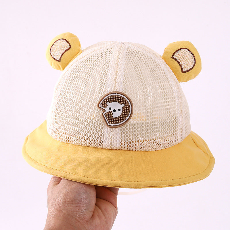 Wholesale Bear Ears Kids Cotton Bucket Hat
