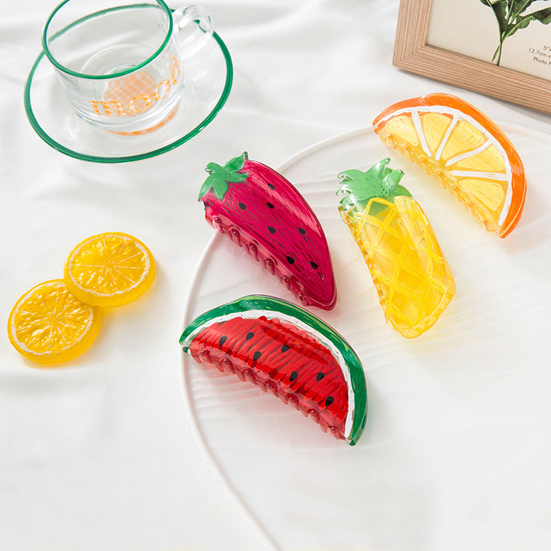 Wholesale Colorful Fruit Acrylic Hair Clips