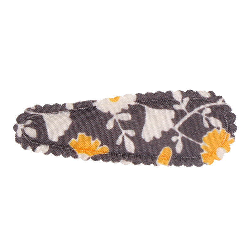 Wholesale Printed Fabric Art Floral Kids Hair Clips