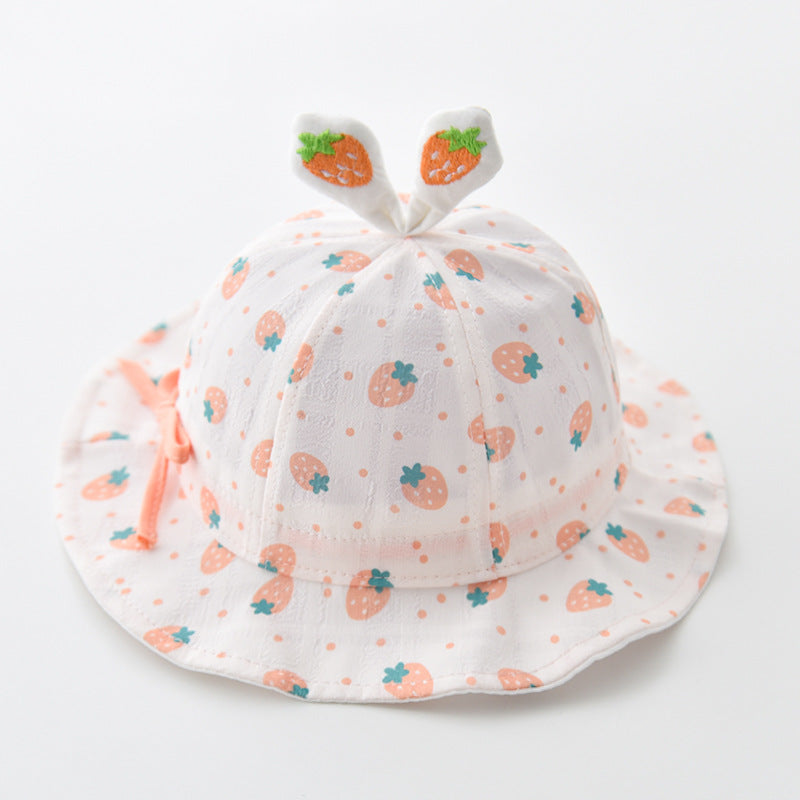 Wholesale Cotton Summer Thin Drawstring Adjustable Children's Fisherman Hat