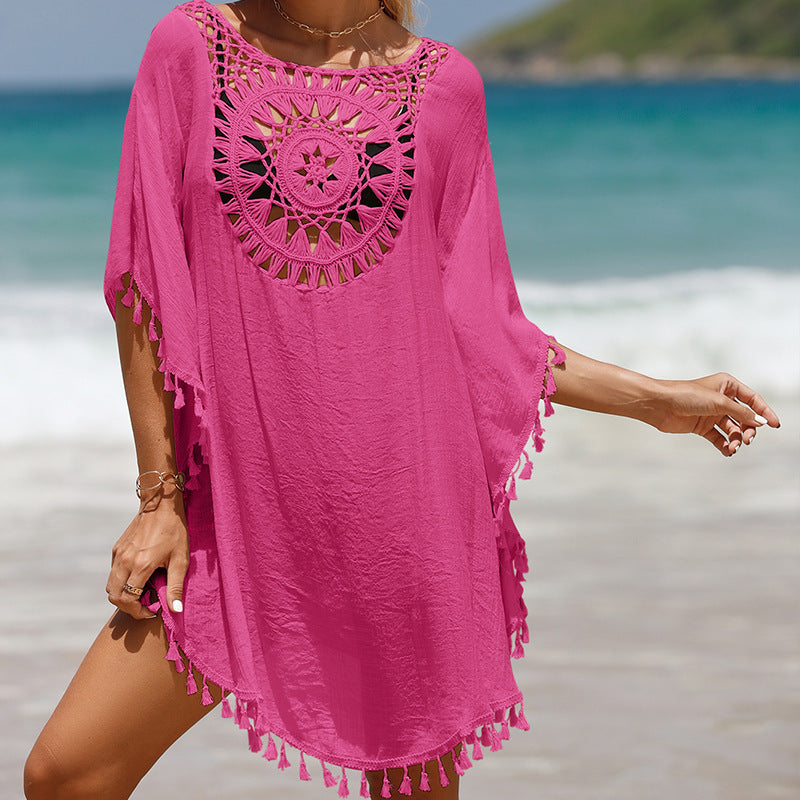 Wholesale Hook Tassel Beach Cover Up Polyester Swimwear