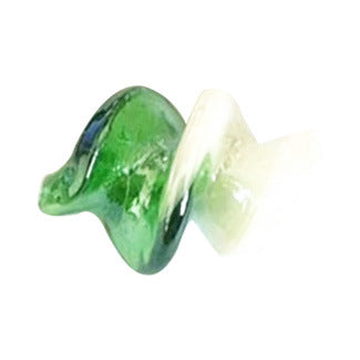 100 piezas al por mayor de 1.6cm cuentas de vidrio de rizado de dos colores de dos colores