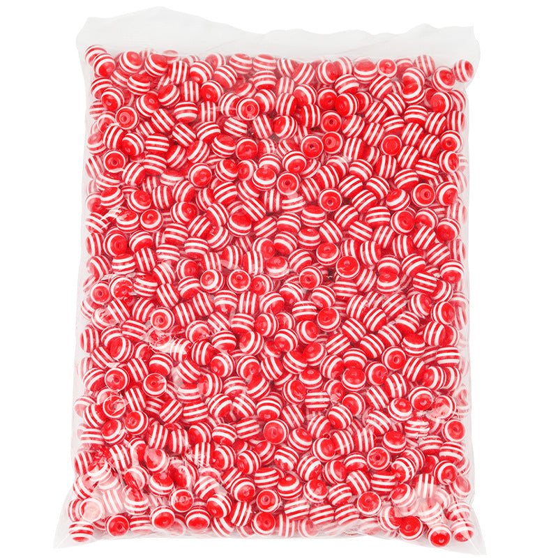 Wholesale 1000PCS Color Striped Resin Beads 6/8/10MM