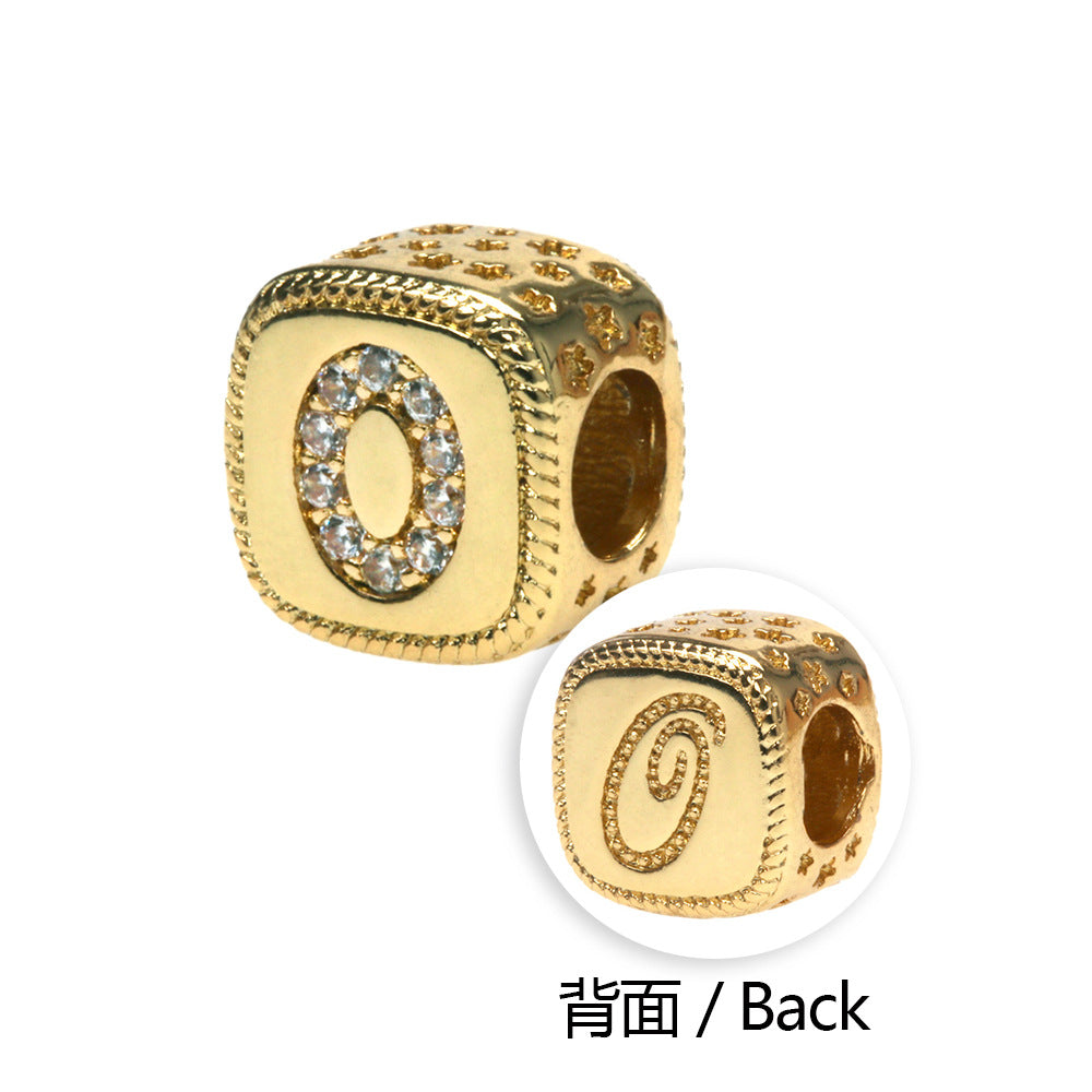 Pulseras De Cuentas De Cobre Chapado En Oro De Serpiente Del Alfabeto Al Por Mayor