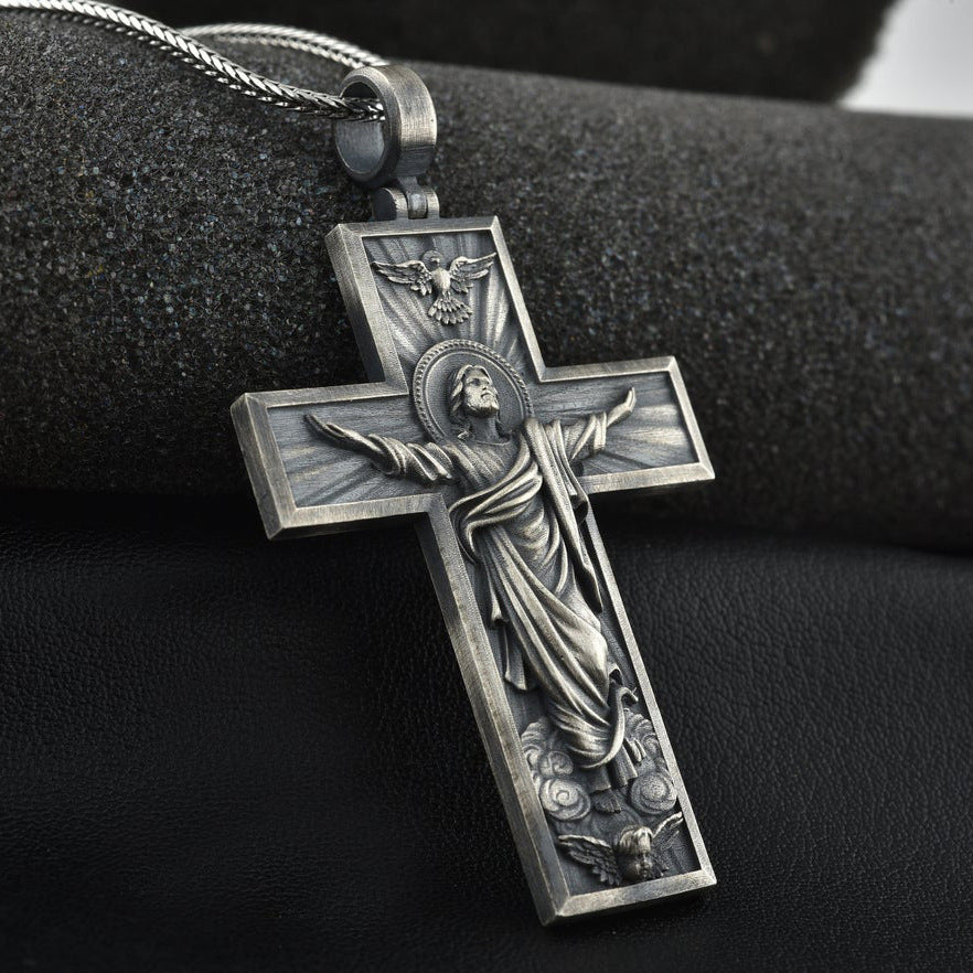 Wholesale Cross Men's Vintage Style Alloy Necklaces