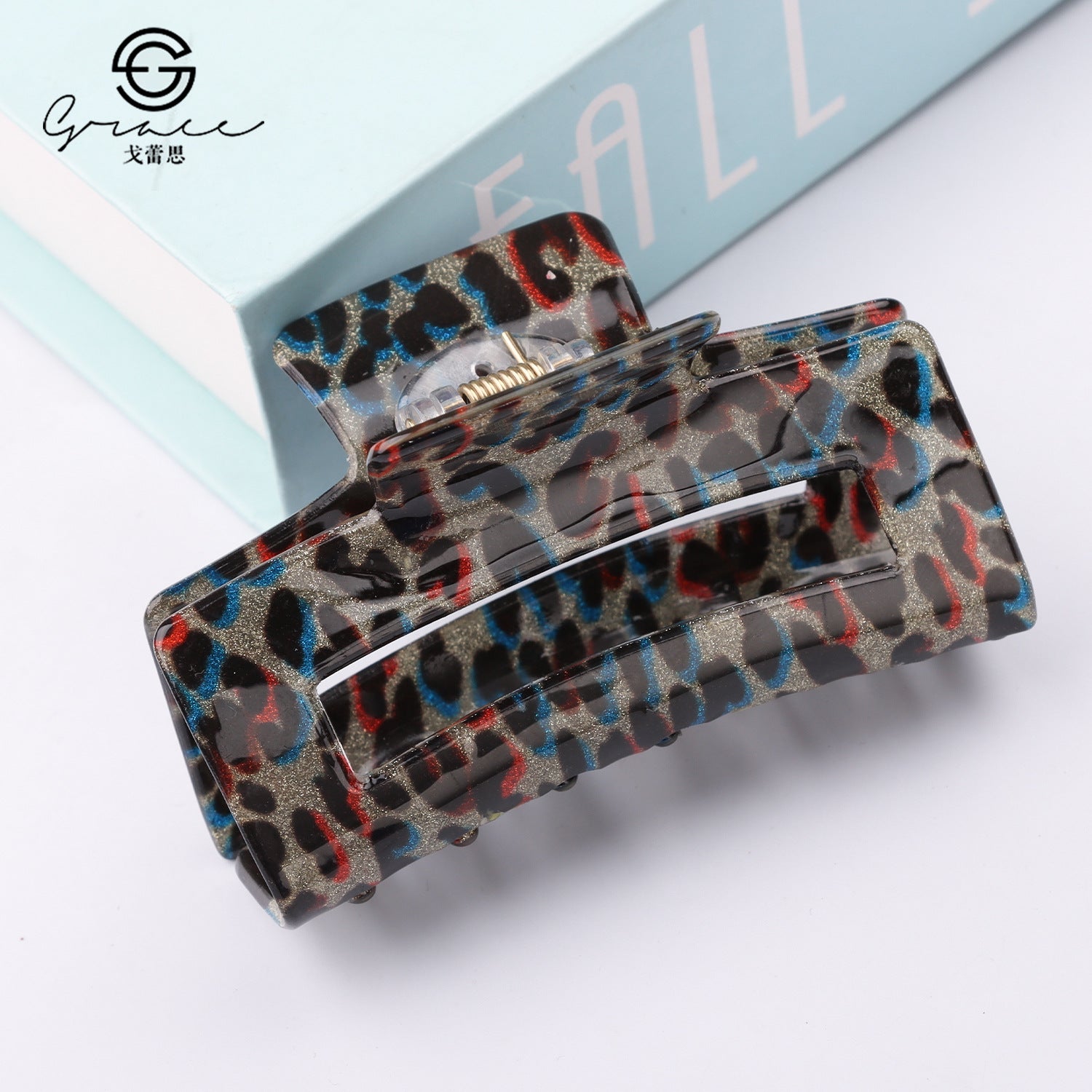 Wholesale Imitation Acetate Leopard Print Grab Clip