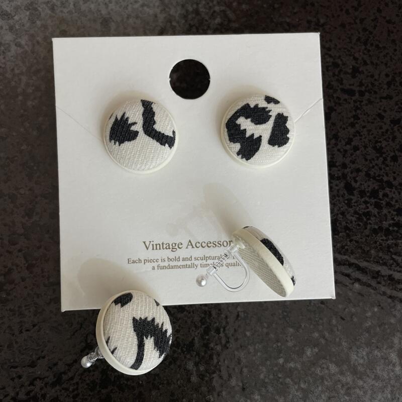 Wholesale Houndstooth Zebra Fabric Earrings