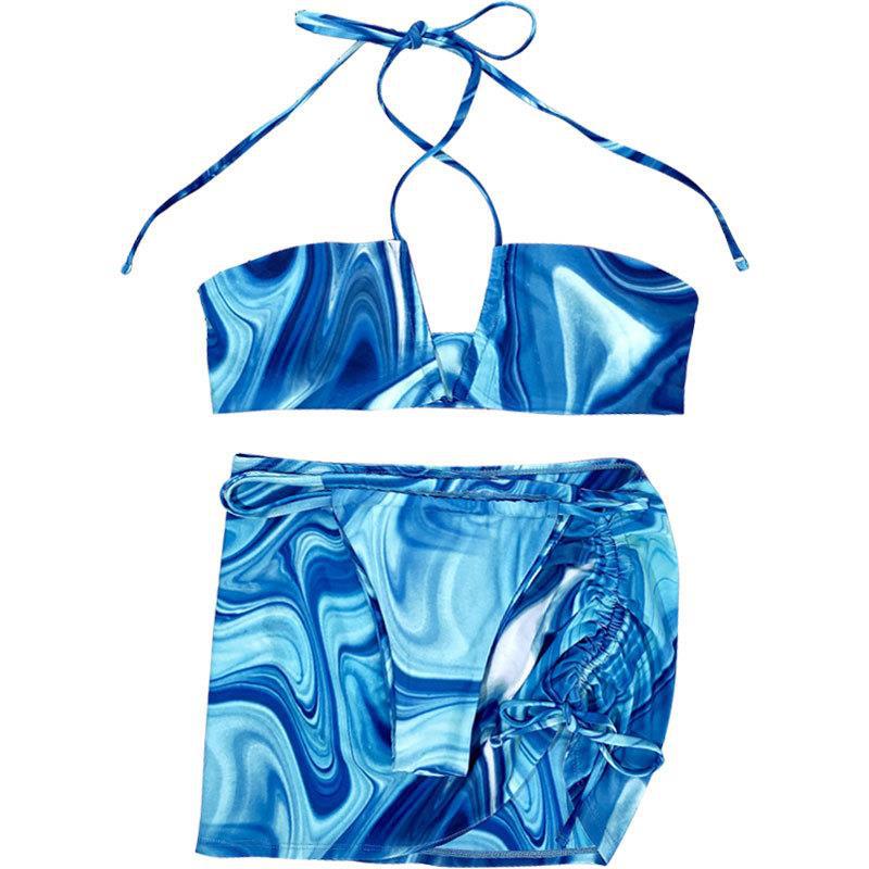 Wholesale Split Polyester Swimwear 3-piece Set